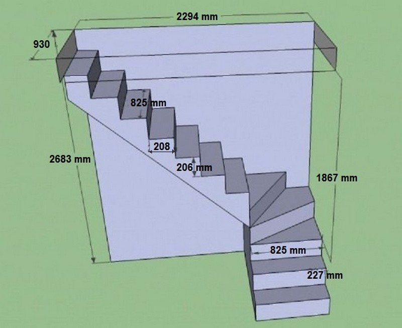Расчет лестницы онлайн калькулятор с чертежами