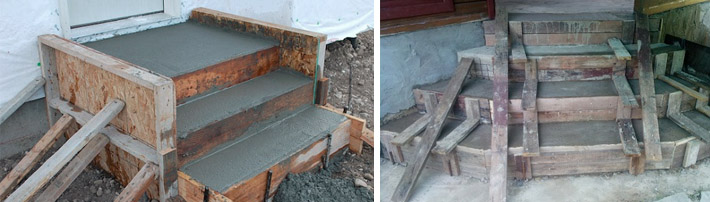 Полукруглая лестница для крыльца из бетона - делаем правильно